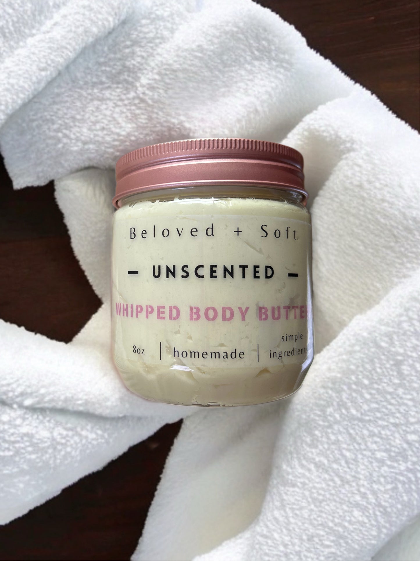 Unscented whipped body butter